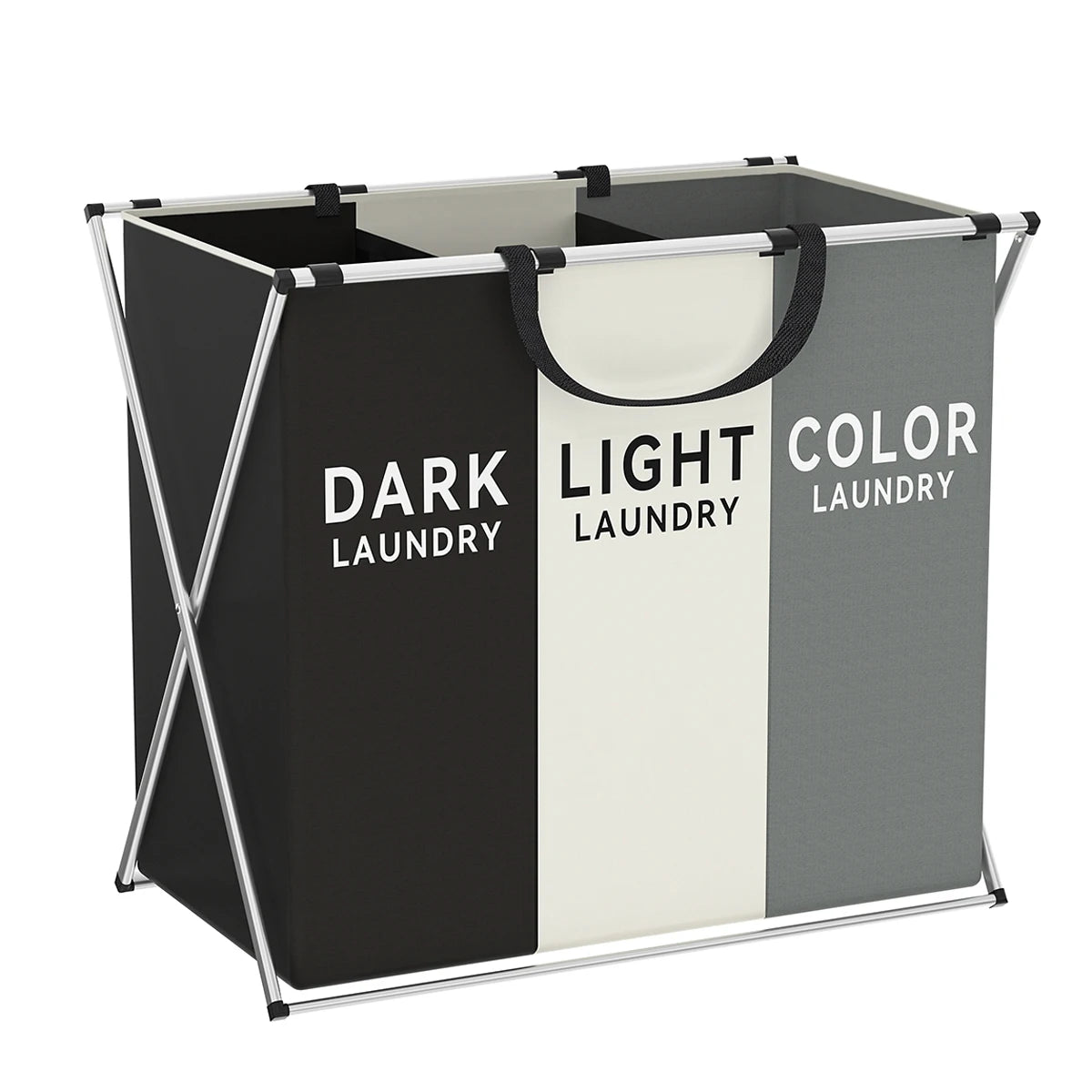Large Foldable Laundry Hamper – 1, 2, or 3 Section Oxford Cloth Divided Washing Bin