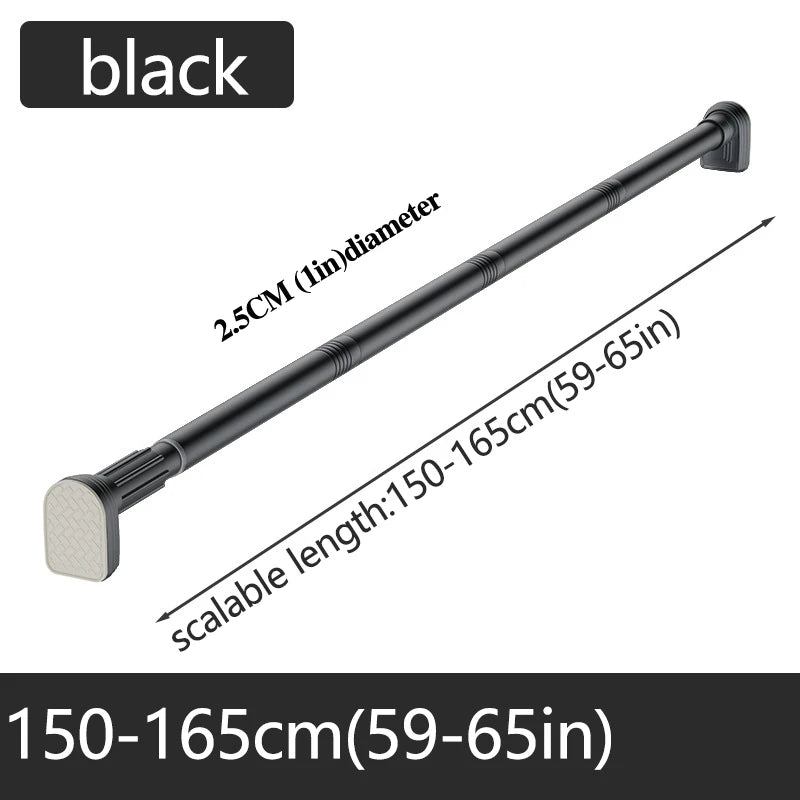 Punch-Free Telescopic Rod – Adjustable Stainless Steel Curtain & Drying Pole (Up to 2.7m)