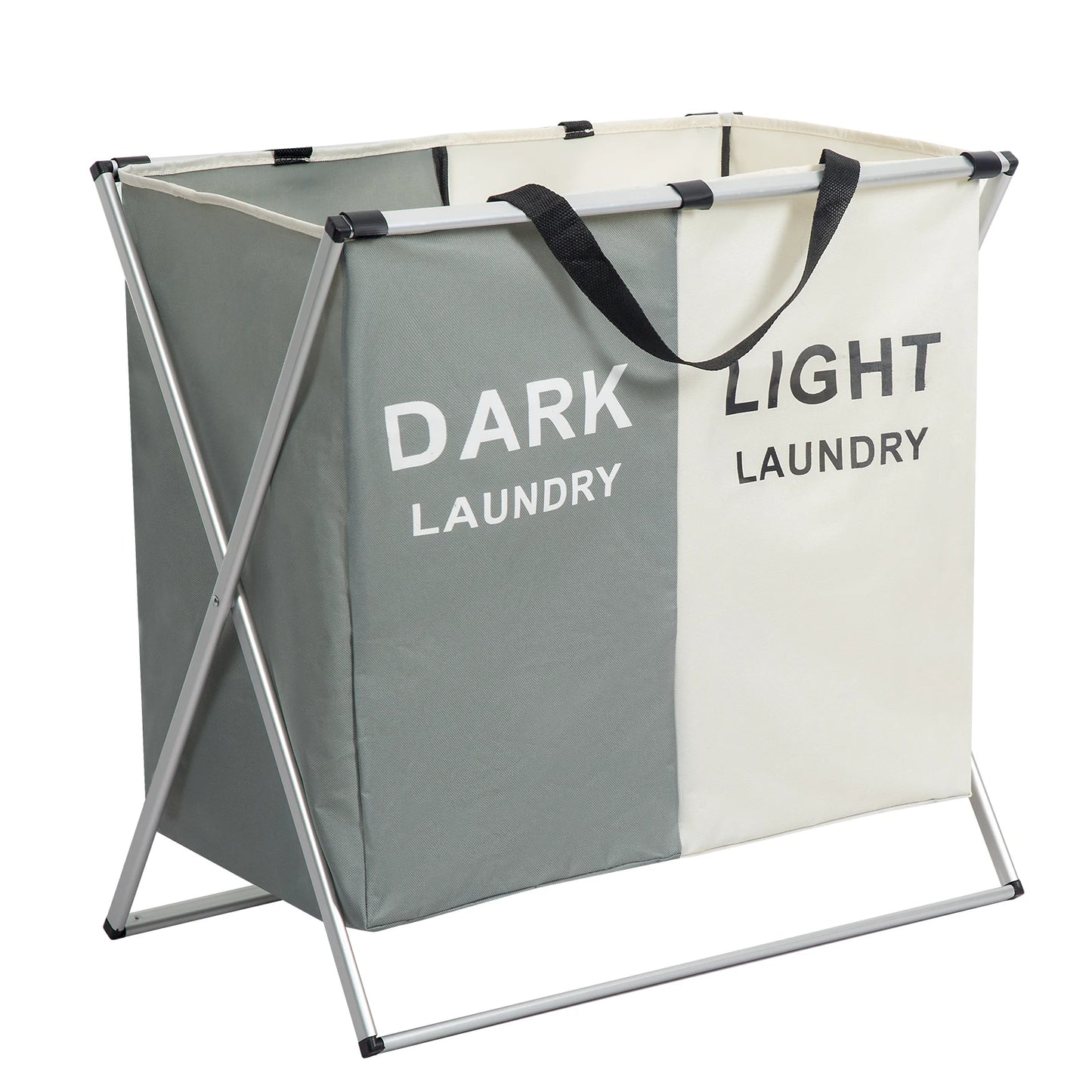 Large Foldable Laundry Hamper – 1, 2, or 3 Section Oxford Cloth Divided Washing Bin