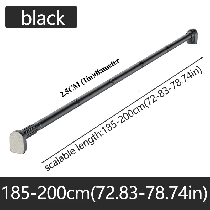Punch-Free Telescopic Rod – Adjustable Stainless Steel Curtain & Drying Pole (Up to 2.7m)
