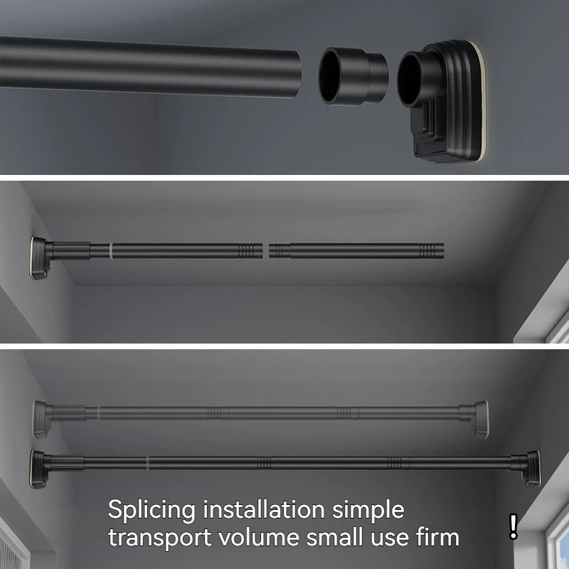 Punch-Free Telescopic Rod – Adjustable Stainless Steel Curtain & Drying Pole (Up to 2.7m)
