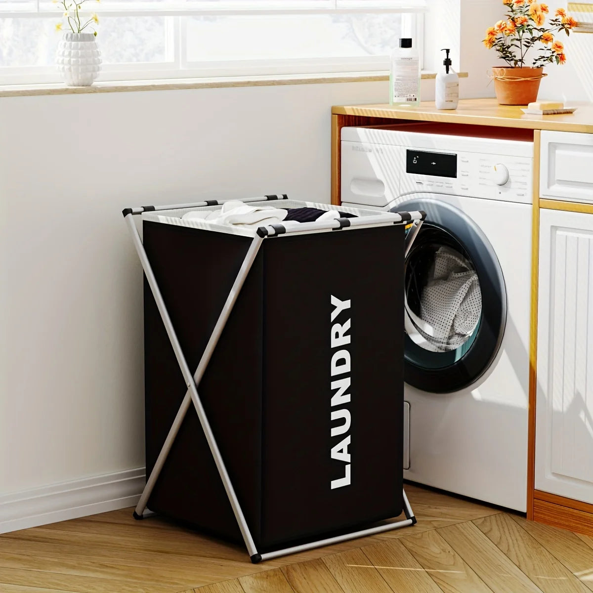 Large Foldable Laundry Hamper – 1, 2, or 3 Section Oxford Cloth Divided Washing Bin