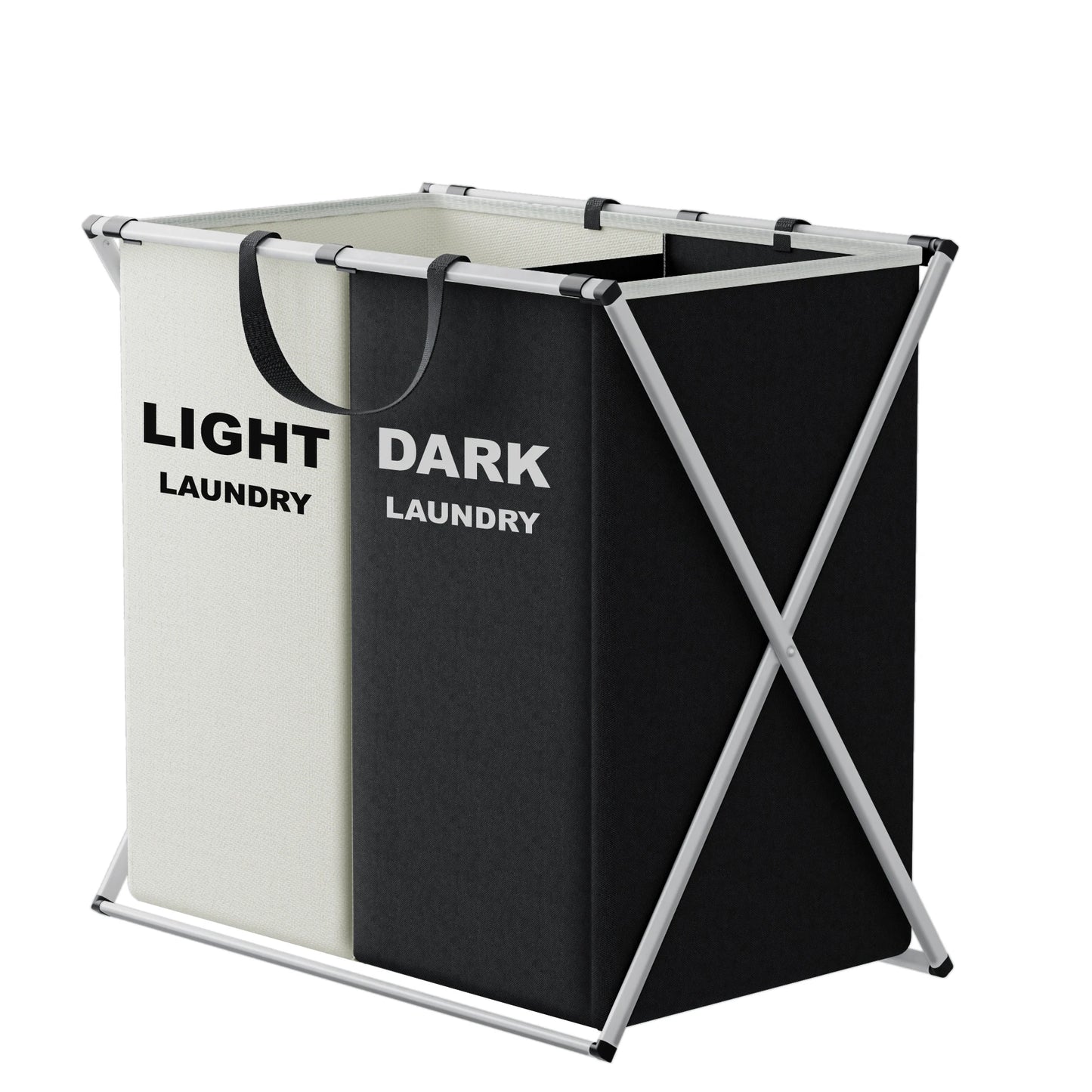 Large Foldable Laundry Hamper – 1, 2, or 3 Section Oxford Cloth Divided Washing Bin