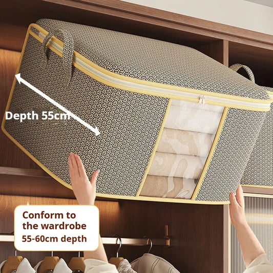 Foldable Closet Storage Bag with Clear Window – Medium & Large Sizes for Clothes, Quilts, and Bedding