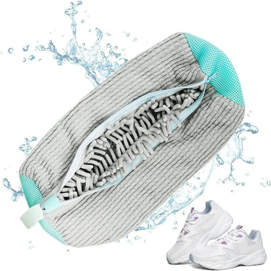 Shoe Washing Bag – Fluffy Microfiber Laundry Protector for Machine Washing Sneakers