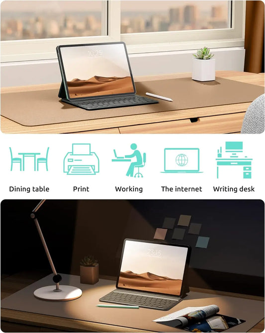 Leather Desk Mat – Large Waterproof Computer Pad & Desk Protector