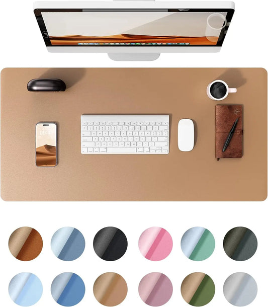 Leather Desk Mat – Large Waterproof Computer Pad & Desk Protector