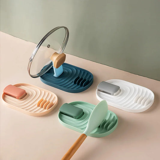 Foldable Lid & Spoon Rest – Multi-Purpose Utensil Stand